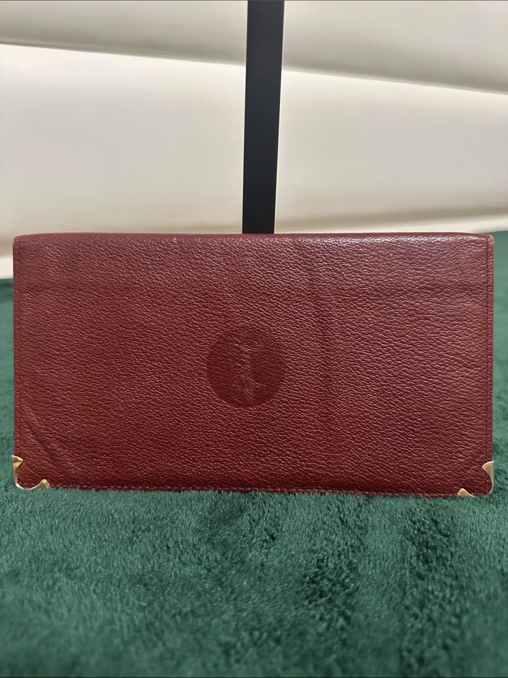 Celine Vintage Burgundy Leather Bifold Long Wallet